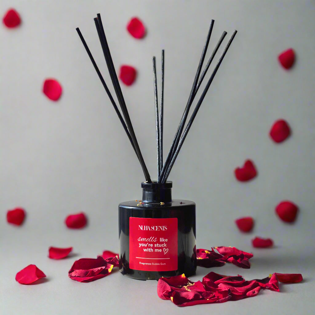 Limited Edition Valentine's Day Scented Reed Diffuser - Bubble Gum